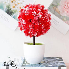 Load image into Gallery viewer, Fake Flowers Potted Ornaments 15x26cm Small Tree Potted Home Hotel Garden Decor Bonsai Artificial Home Decor
