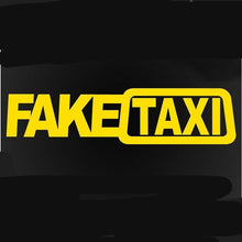 将图片加载到图库查看器，Fake Taxi Sticker Decal Funny Vinyl Car Bumper Funny FAKE TAXI Car Auto Sticker Fake Taxi Decal Self Adhesive Vinyl Universal Car Fake Taxi Reflective Window Vehicle Body Sticker Decal Auto Accessories
