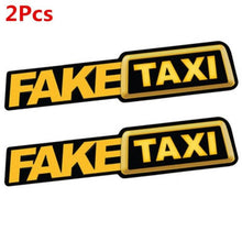 将图片加载到图库查看器，Fake Taxi Sticker Decal Funny Vinyl Car Bumper Funny FAKE TAXI Car Auto Sticker Fake Taxi Decal Self Adhesive Vinyl Universal Car Fake Taxi Reflective Window Vehicle Body Sticker Decal Auto Accessories
