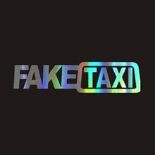 将图片加载到图库查看器，Fake Taxi Sticker Decal Funny Vinyl Car Bumper Funny FAKE TAXI Car Auto Sticker Fake Taxi Decal Self Adhesive Vinyl Universal Car Fake Taxi Reflective Window Vehicle Body Sticker Decal Auto Accessories
