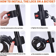 Load image into Gallery viewer, Famistar 4 Feet 5 Digit Resettable Combination Coiling Bike Chain Lock
