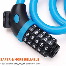 Load image into Gallery viewer, Famistar 4 Feet 5 Digit Resettable Combination Coiling Bike Chain Lock
