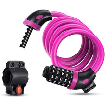 Load image into Gallery viewer, Famistar 4 Feet 5 Digit Resettable Combination Coiling Bike Chain Lock
