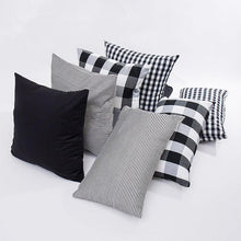 将图片加载到图库查看器，Farmhouse Plaid Striped Linen Cotton Pillow Covers Outdoor Plaid Square Pillow Cushion Case Cotton Linen Throw Pillow Covers Sofa Chair Decorative Cotton Cushions Cover Red Green Blue Pillowcase
