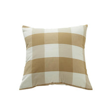 将图片加载到图库查看器，Farmhouse Plaid Striped Linen Cotton Pillow Covers Outdoor Plaid Square Pillow Cushion Case Cotton Linen Throw Pillow Covers Sofa Chair Decorative Cotton Cushions Cover Red Green Blue Pillowcase
