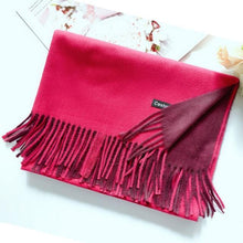 将图片加载到图库查看器，Fashion Autumn Winter Warm High Quality Long Soft Cashmere Hijabs Scarves Dot Pattern Tassels Elegant Thicken Wrap Shawl Ladies Lightweight Escharpe Soft Wool Cashmere Muffler For Women
