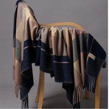 将图片加载到图库查看器，Fashion Autumn Winter Warm High Quality Long Soft Cashmere Hijabs Scarves Dot Pattern Tassels Elegant Thicken Wrap Shawl Ladies Lightweight Escharpe Soft Wool Cashmere Muffler For Women
