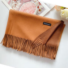 将图片加载到图库查看器，Fashion Autumn Winter Warm High Quality Long Soft Cashmere Hijabs Scarves Dot Pattern Tassels Elegant Thicken Wrap Shawl Ladies Lightweight Escharpe Soft Wool Cashmere Muffler For Women
