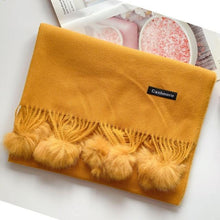 将图片加载到图库查看器，Fashion Autumn Winter Warm High Quality Long Soft Cashmere Hijabs Scarves Dot Pattern Tassels Elegant Thicken Wrap Shawl Ladies Lightweight Escharpe Soft Wool Cashmere Muffler For Women
