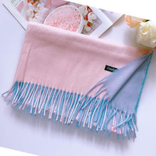 将图片加载到图库查看器，Fashion Autumn Winter Warm High Quality Long Soft Cashmere Hijabs Scarves Dot Pattern Tassels Elegant Thicken Wrap Shawl Ladies Lightweight Escharpe Soft Wool Cashmere Muffler For Women
