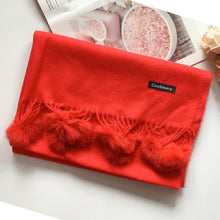 将图片加载到图库查看器，Fashion Autumn Winter Warm High Quality Long Soft Cashmere Hijabs Scarves Dot Pattern Tassels Elegant Thicken Wrap Shawl Ladies Lightweight Escharpe Soft Wool Cashmere Muffler For Women
