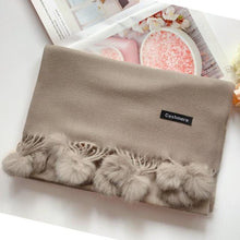 将图片加载到图库查看器，Fashion Autumn Winter Warm High Quality Long Soft Cashmere Hijabs Scarves Dot Pattern Tassels Elegant Thicken Wrap Shawl Ladies Lightweight Escharpe Soft Wool Cashmere Muffler For Women
