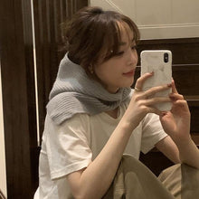 将图片加载到图库查看器，Fashion Balaclava Shawl Women Winter Hat Soft Knitted Hooded Neck Collar Cap Beanie Hat Warm Scarf Unisex Bonnet Hooded Scarf Hat Face Hooded Cowl Neckerchief with Drawstring Soft Balaclava Pullover Knitted Beanie for Adults Men Women Ski Caps
