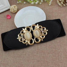 Load image into Gallery viewer, Fashion Black Elastic Waistband One-Piece Dress Women Decorative Belt Elegant Women's Style Party Dress Belts
