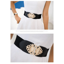 Load image into Gallery viewer, Fashion Black Elastic Waistband One-Piece Dress Women Decorative Belt Elegant Women's Style Party Dress Belts
