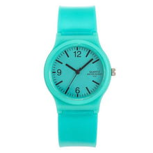 将图片加载到图库查看器，Fashion Casual Environmental Friendly Silicone Childrens Quartz Fashion Watches Retro Classic Analog Time Teacher Young Girls Teen Wrist Watch With Colorful Silicone Band For Valentine’s Day
