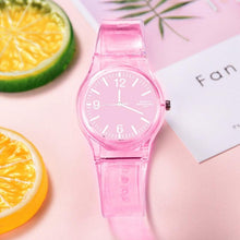 将图片加载到图库查看器，Fashion Casual Environmental Friendly Silicone Childrens Quartz Fashion Watches Retro Classic Analog Time Teacher Young Girls Teen Wrist Watch With Colorful Silicone Band For Valentine’s Day
