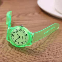 将图片加载到图库查看器，Fashion Casual Environmental Friendly Silicone Childrens Quartz Fashion Watches Retro Classic Analog Time Teacher Young Girls Teen Wrist Watch With Colorful Silicone Band For Valentine’s Day
