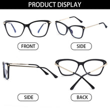 Load image into Gallery viewer, Fashion Cat Eye Eyeglasses For Women Men Flexible Portable Anti Blue Rays Glasses Computer Glasses Optical Eyewear For Men And Women Optical Eyewear Fashionable Eyewear
