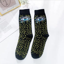 将图片加载到图库查看器，Fashion Colorful Print Socks Women Mushroom Spring Woman Socks Cotton Socks For Women Cotton Men's and Women's Printed Funky Socks - Unisex Mid Crew Length Breathable Pure Cotton Super Soft Quirky Prints Socks
