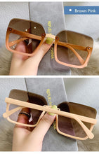 Load image into Gallery viewer, Fashion Design Women Square Sunglasses Big Frame Style Oversized Fashionable Sun Glasses For Men Popular Trendy Style Sunglasses UV400 Protection Sun Glasses
