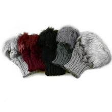 将图片加载到图库查看器，Fashion Fingerless Warm Wool Knitted Classic Fur Half One Size Finger Gloves For Women Cute Soft And Comfortable Trendy Fashion Stretchy Gloves For Women
