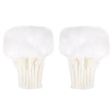 将图片加载到图库查看器，Fashion Fingerless Warm Wool Knitted Classic Fur Half One Size Finger Gloves For Women Cute Soft And Comfortable Trendy Fashion Stretchy Gloves For Women
