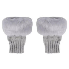 将图片加载到图库查看器，Fashion Fingerless Warm Wool Knitted Classic Fur Half One Size Finger Gloves For Women Cute Soft And Comfortable Trendy Fashion Stretchy Gloves For Women
