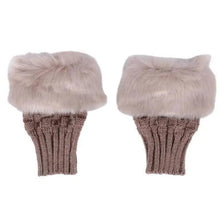 将图片加载到图库查看器，Fashion Fingerless Warm Wool Knitted Classic Fur Half One Size Finger Gloves For Women Cute Soft And Comfortable Trendy Fashion Stretchy Gloves For Women
