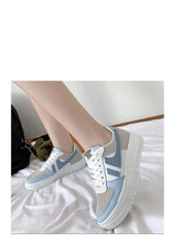 Load image into Gallery viewer, Fashion Flats Womans Sneakers Casual Breathable Vulcanized Shoes Lace Up Woman Comfort Walking White Round Head Platform Casual Sports Cute Fashion Walking School Sneakers
