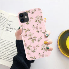 Load image into Gallery viewer, Fashion Flower Phone Case For Iphone 7 8 Plus  Iphone Xr X Xs Silicone Ultra Thin Shockproof Mobile Phone Case With Fashion Pattern Cover Stylish Beautiful Flower Pattern Colored iphone Case
