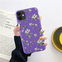 Load image into Gallery viewer, Fashion Flower Phone Case For Iphone 7 8 Plus  Iphone Xr X Xs Silicone Ultra Thin Shockproof Mobile Phone Case With Fashion Pattern Cover Stylish Beautiful Flower Pattern Colored iphone Case

