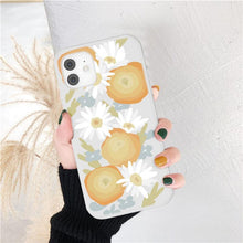 Load image into Gallery viewer, Fashion Flower Phone Case For Iphone 7 8 Plus  Iphone Xr X Xs Silicone Ultra Thin Shockproof Mobile Phone Case With Fashion Pattern Cover Stylish Beautiful Flower Pattern Colored iphone Case
