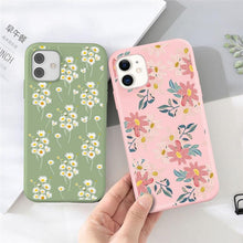 Load image into Gallery viewer, Fashion Flower Phone Case For Iphone 7 8 Plus  Iphone Xr X Xs Silicone Ultra Thin Shockproof Mobile Phone Case With Fashion Pattern Cover Stylish Beautiful Flower Pattern Colored iphone Case
