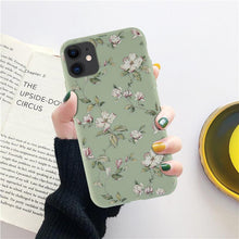Load image into Gallery viewer, Fashion Flower Phone Case For Iphone 7 8 Plus  Iphone Xr X Xs Silicone Ultra Thin Shockproof Mobile Phone Case With Fashion Pattern Cover Stylish Beautiful Flower Pattern Colored iphone Case
