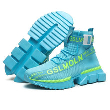 Load image into Gallery viewer, Fashion Flying Woven Sock Mens High Top Sneakers Men Non-slip Shoes Casual Shoes Running Modern Shoes Non Slip Athletic Tennis Walking Type Sneakers Hip Hop Style

