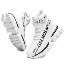 Load image into Gallery viewer, Fashion Flying Woven Sock Mens High Top Sneakers Men Non-slip Shoes Casual Shoes Running Modern Shoes Non Slip Athletic Tennis Walking Type Sneakers Hip Hop Style
