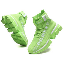 Load image into Gallery viewer, Fashion Flying Woven Sock Mens High Top Sneakers Men Non-slip Shoes Casual Shoes Running Modern Shoes Non Slip Athletic Tennis Walking Type Sneakers Hip Hop Style
