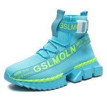 Load image into Gallery viewer, Fashion Flying Woven Sock Mens High Top Sneakers Men Non-slip Shoes Casual Shoes Running Modern Shoes Non Slip Athletic Tennis Walking Type Sneakers Hip Hop Style
