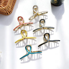 将图片加载到图库查看器，Fashion INS Hair Claws Hair Crab Clamp Hairgrip Matte Metal Hair Clip Claw Large Size INS Hair Claws Gorgeous Hair Accessories For Women

