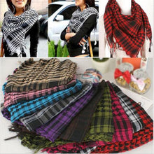 将图片加载到图库查看器，Fashion Latest Women Men Arab Shemagh Keffiyeh Palestine Scarf Shawl Wrap Scarves Keffiyeh Man Wrap Bandana Shemagh Military Scarf plaid Islamic Airsoft Muslim Multifunction Tactical Arabic Hijab Palestine Women Men Scarf
