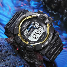将图片加载到图库查看器，Fashion Luminous Children Watches For Boys Waterproof Electronic Silicone Strap Watch Fashion Sport Led Digital Wrist Watch Kids Sports Watch Waterproof Boys Multi-Function Digital Wristwatch
