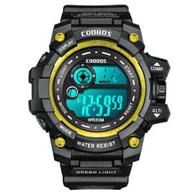 将图片加载到图库查看器，Fashion Luminous Children Watches For Boys Waterproof Electronic Silicone Strap Watch Fashion Sport Led Digital Wrist Watch Kids Sports Watch Waterproof Boys Multi-Function Digital Wristwatch
