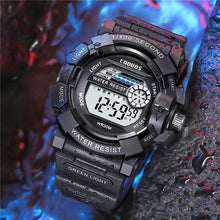 将图片加载到图库查看器，Fashion Luminous Children Watches For Boys Waterproof Electronic Silicone Strap Watch Fashion Sport Led Digital Wrist Watch Kids Sports Watch Waterproof Boys Multi-Function Digital Wristwatch
