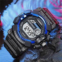 将图片加载到图库查看器，Fashion Luminous Children Watches For Boys Waterproof Electronic Silicone Strap Watch Fashion Sport Led Digital Wrist Watch Kids Sports Watch Waterproof Boys Multi-Function Digital Wristwatch
