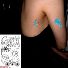 Load image into Gallery viewer, Fashion Luminous Sticker Tattoos Waterproof Temporary Different Luxury Tattoos For Womens Mens Kids

