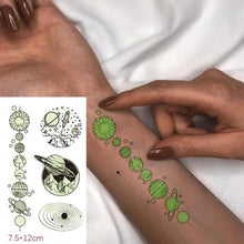Load image into Gallery viewer, Fashion Luminous Sticker Tattoos Waterproof Temporary Different Luxury Tattoos For Womens Mens Kids
