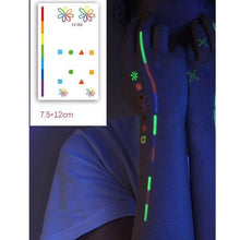 Load image into Gallery viewer, Fashion Luminous Sticker Tattoos Waterproof Temporary Different Luxury Tattoos For Womens Mens Kids
