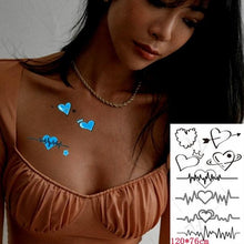 Load image into Gallery viewer, Fashion Luminous Sticker Tattoos Waterproof Temporary Different Luxury Tattoos For Womens Mens Kids
