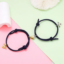 Load image into Gallery viewer, Fashion Matching Couple Bracelet Cute Heart Magnet Valentines Day Heart Ball Mutual Attraction Magnetic Rope Bracelets Magnetic Matching Friendship Rubber Strand Bracelets For Women Teens Couples Relationship Jewelry Gifts
